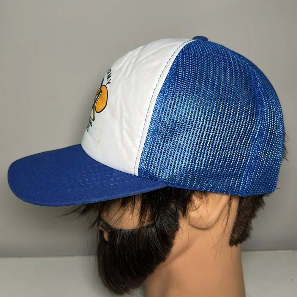 U.S. Army Chemical Corps blue and white vintage Trucker Hat